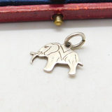 Sterling Silver Ice Age Woolly Mammoth Charm Pendant Vintage c1970