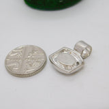 Sterling Silver Opal Drop Charm Pendant Vintage c1970