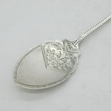 Victorian Sterling Silver Floral Pattern Sugar Spoon Antique 1897 Chester
