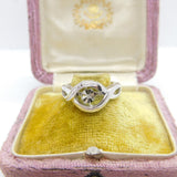 Sterling Silver Twist Flower Ring Vintage c1970 Size N
