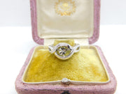 Sterling Silver Twist Flower Ring Vintage c1970 Size N