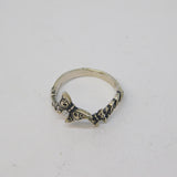Sterling Silver Semi-Adjustable Butterfly Band Ring Vintage c1990