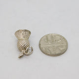 Sterling Silver Thistle Emblem For Scotland Charm Pendant Vintage c1970s