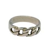Sterling Silver Flat Curb Style Dress Band Ring Vintage c1970 Size L 1/2