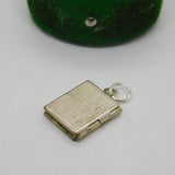 Silver Plated Holy Bible Charm Pendant Vintage c1970