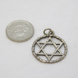 Sterling Silver Star of David Charm Pendant Vintage c1970s