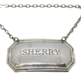 Sterling Silver Sherry Decanter Label Vintage 1973 Sheffield