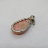 Sterling Silver & Agate Drop Pendant Vintage c1970s