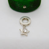 PANDORA Sterling Silver Star Paste Charm Pendant Vintage c1970