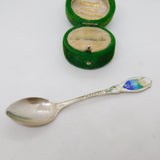 Sterling Silver Colourful Enamel Bermuda Souvenir Spoon Vintage c1970
