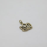 Sterling Silver Lotus Form Charm Pendant Modern c2000s