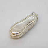 Sterling Silver Moccasin Slipper Shoe Charm Pendant Vintage c1970