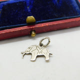 Sterling Silver Ice Age Woolly Mammoth Charm Pendant Vintage c1970