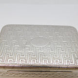 George III Sterling Silver Fine Greek Key Pattern Snuff Box Antique 1807 London