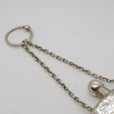 Edwardian Sterling Silver Floral Pattern Perfume Bottle Antique 1903 Birmingham