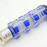 19th Century Sterling Silver Topped Double-Ended Scent Bottle Antique c1880s