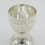 George III Sterling Silver Agricultural Presentation Goblet Antique 1808 London