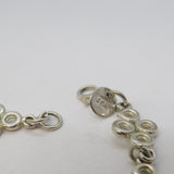 Sterling Silver Bubble Pattern Panel Bracelet Vintage c1990s