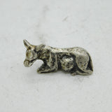 Cast Italian Small Sterling Silver Donkey Figurine Ornament Vintage c1990s