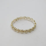 Sterling Silver Flowers Stacking Band Ring Contemporary c2000 Size N 1/2