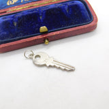 Sterling Silver 21st Birthday Key Charm Pendant Vintage c1970