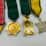 Boxed Edwardian Sterling Silver Gilt Masonic Medal Degree Group Antique