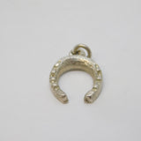 Sterling Silver Lucky Horseshoe Charm Pendant Vintage c1970