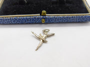 Sterling Silver Pirouette Ballerina Charm Pendant Vintage c1970