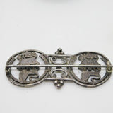 George IV Sterling Silver Shilling Coin Conversion Brooch Antique 1826
