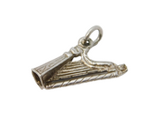 Sterling Silver Musical Harp Charm Pendant Vintage c1970