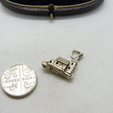 Sterling Silver Wedding Day Couple in a Church Charm Pendant Vintage c1970