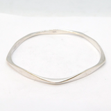 Studio Sterling Silver Hammered Style Cuff Bangle Bracelet Vintage c1990s