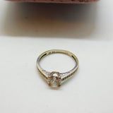 9ct White Gold & Diamond Paste Set Engagement Ring Vintage c1990 Sheffield