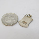 Sterling Silver Enamel Lyndhurst Charm Pendant Vintage c1970s