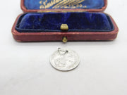 Sterling Silver King George V Threepence Coin Charm Pendant Antique 1912