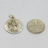 Sterling Silver St Christopher Travel Charm Pendant Vintage c1970
