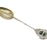 Sterling Silver & Enamel Berwick on Tweed Souvenir Spoon Antique Birmingham