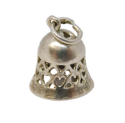 Sterling Silver Ringing Bell Charm Pendant Vintage c1970