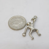 Sterling Silver Hanging Monkey Charm Pendant Vintage c1970s