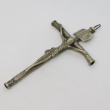 18th Century Large Sterling Silver Catholic Cross Medallion Antique c1780