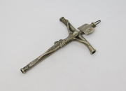 18th Century Large Sterling Silver Catholic Cross Medallion Antique c1780