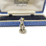 Sterling Silver Knees-Up Sitting Elf Charm Pendant Vintage c1970