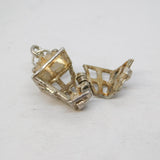 Sterling Silver Opening Lantern Charm Pendant Vintage c1970