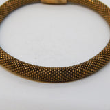 Rose Gold on Sterling Silver Honeycomb Link Dress Bracelet Vintage c1990s