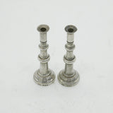 Pair of Novelty Sterling Silver Miniature Dolls House Candlesticks Vintage