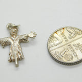 Sterling Silver Mr Scarecrow Charm Pendant Vintage c1970