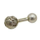 Tiffany & Co. Sterling Silver Globe Form Single Cufflink Vintage 1998 London