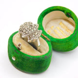 Sterling Silver Marcasite Art Deco Dress Ring Antique c1930 Size O