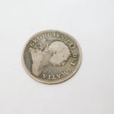 King George III Silver Irish Ten Pence Bank Token Coin Antique 1805 Fair