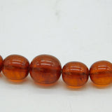 9ct Yellow Gold Graduating Baltic Amber Necklace Vintage c1970 50cm Length